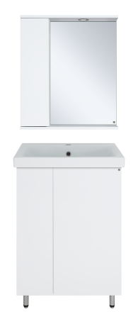 Тумба под раковину напольная Misty Лира 60 белая глянцевая Пр-Лир06060-50 - 2