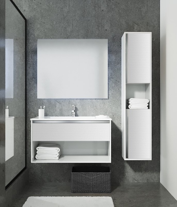 Тумба с раковиной Sanvit Контур 70 белый глянец - 3