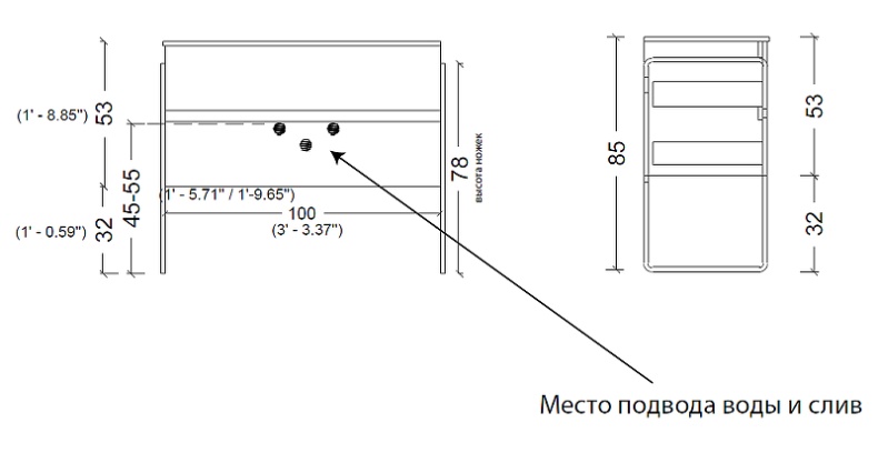 Тумба под раковину Armadi Art Vallessi 100 бежевый матовый 837-100-C mat - 17