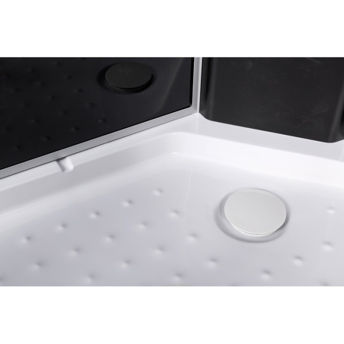 Душевая кабина Deto L 90х90 с гидромассажем, без крыши, черный  L809NGMBLACK - 5