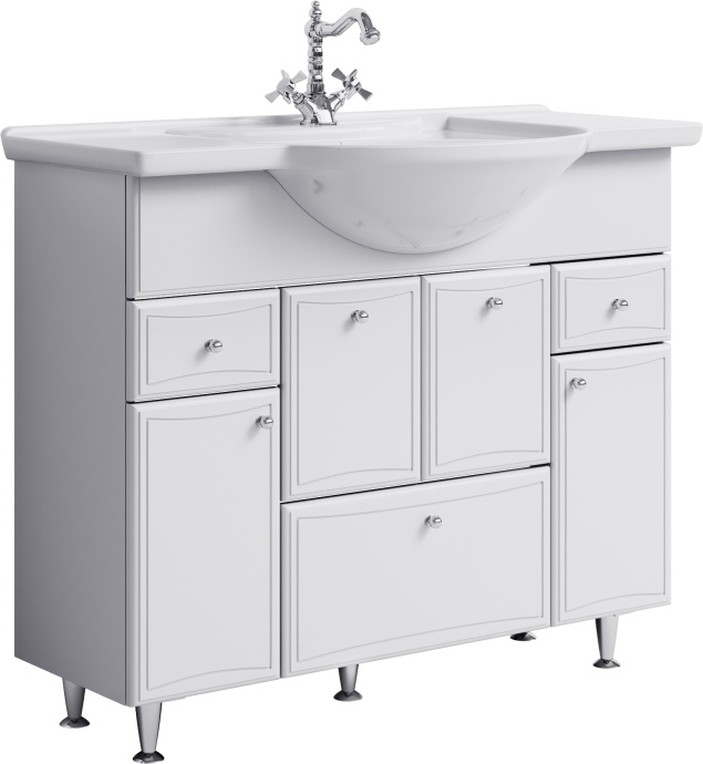 Тумба для комплекта Aqwella Барселона Люкс 105 с бельевой корзиной BA0110K - 0