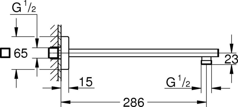 Кронштейн для верхнего душа Grohe Rainshower 27709000 - 1
