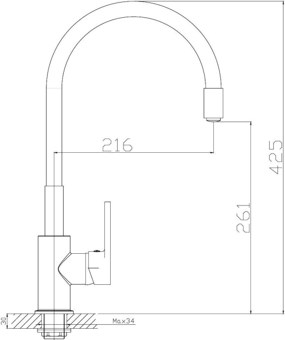 Смеситель Rossinka Z Z35-35U-White для кухонной мойки - 2