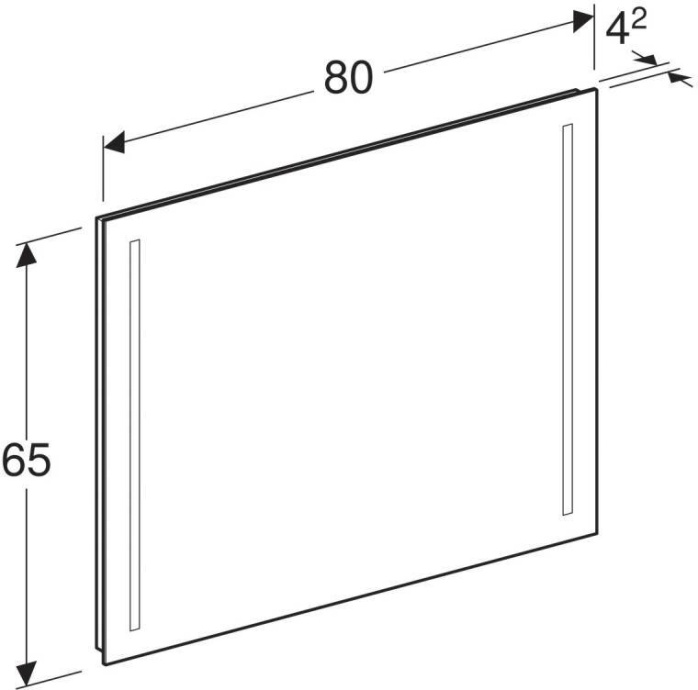 500.588.00.1 Option Зеркало с подсветкой 800x650x36 мм - 1