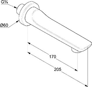 Излив для ванны Kludi Balance  5250305 - 1
