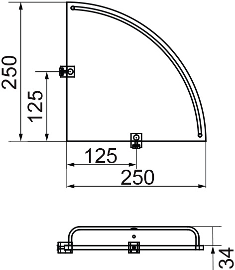 Полка Veragio Gifortes VR.GFT-9031.CR хром - 1