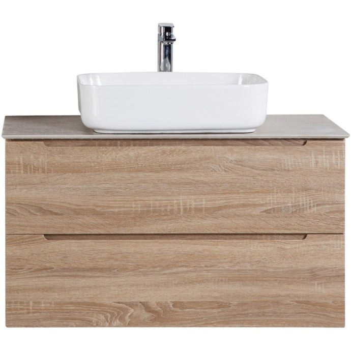 Тумба со столешницей и раковиной BelBagno Etna 100 светлое дерево - 0