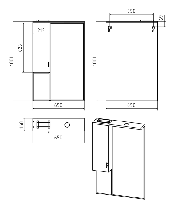 Зеркало-шкаф Misty Дива 65 левое белое с подсветкой П-Див04065-013Л - 3