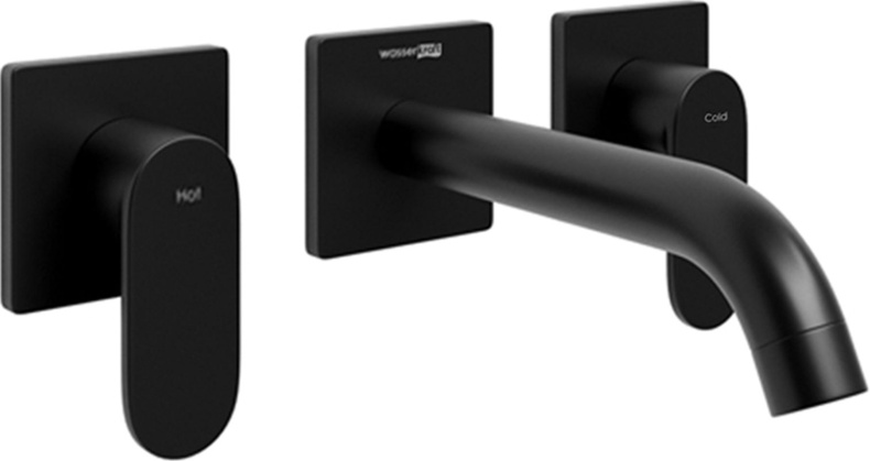 Смеситель Wasserkraft Elbe 7445 для раковины, черный матовый - 0