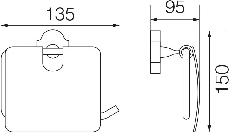 Держатель туалетной бумаги Veragio Stanford VR.STD-7781.CR c крышкой - 1