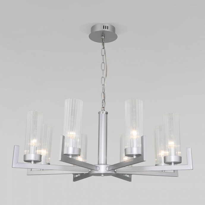 Подвесная люстра Eurosvet Arganie 60133/8 серебро - 1