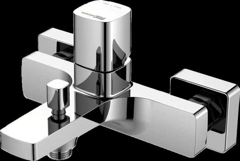 Смеситель для ванны с душем Wasserkraft Naab хром 8601 - 0