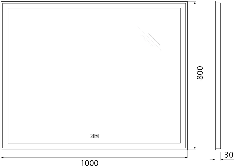 Комплект мебели BelBagno Etna 100 темное дерево - 8