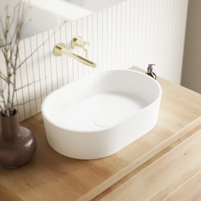 Раковина накладная Whitecross Emerald 55х37 белая матовая 0704.055037.200 - 1