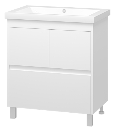 Тумба с раковиной Misty Алиса 75 белая глянцевая УТ000011237 - 0