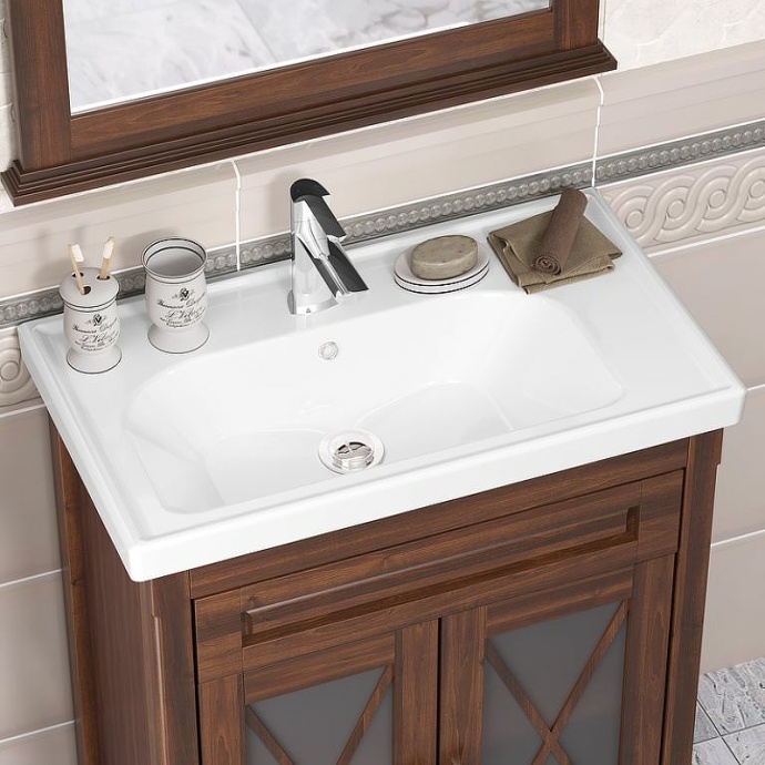 Тумба с раковиной Opadiris Палермо 70 светлое дерево - 1