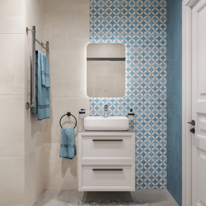 Зеркало DIWO Кострома 50 с подсветкой, прямоугольное, настенное, белое ЗЛП1718 - 4