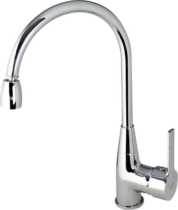 Смеситель для кухни GPD Solus хром MTE55 - 0