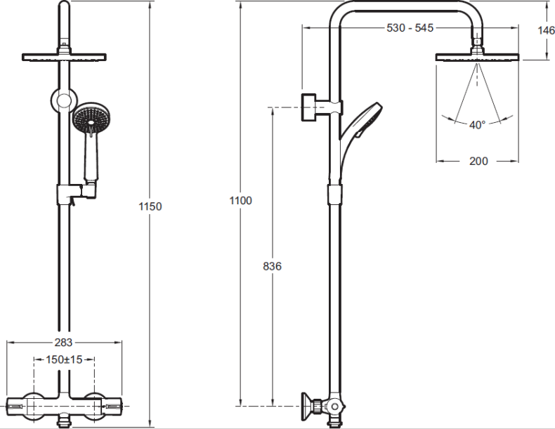 Душевая стойка Jacob Delafon July E5523-CP - 1