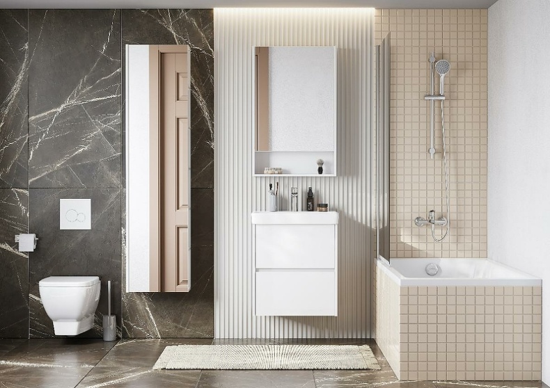 Тумба с раковиной Aquaton Сканди 55 белый  1A2517K0SD010 - 4