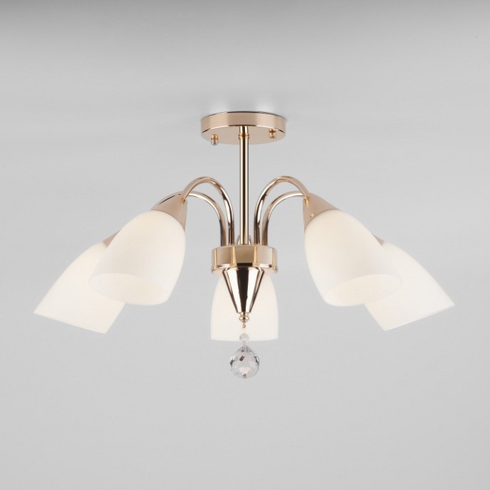 Люстра на штанге Eurosvet Ellene 30149/5 золото - 0