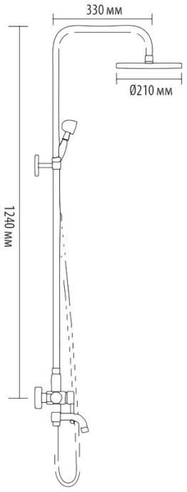 Душевая стойка Bronze de Luxe Windsor  10120PF - 4