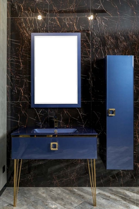 Шкаф - пенал Armadi Art Lucido 35 подвесной синий 772-BL - 1