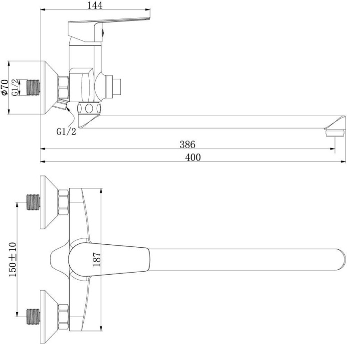 Смеситель Rossinka S S35-35 универсальный - 1