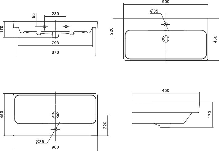 Тумба с раковиной Misty Адриана 90 - 4