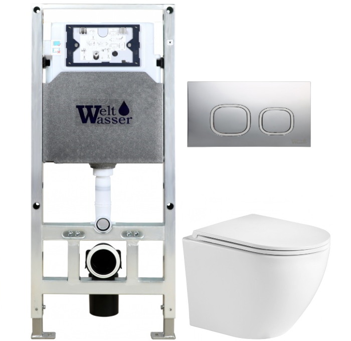 Комплект Weltwasser AMBERG 506 ST + MERZBACH 004 GL-WT + AMBERG RD-CR  10000006896 - 0