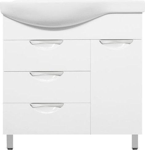 Мебель для ванной Style Line Жасмин 82 R белая, с бельевой корзиной - 1