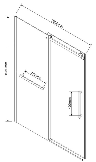 Душевая дверь в нишу Vincea Como Soft 120х195 профиль черный стекло прозрачное  VDS-1CS120CLB - 9