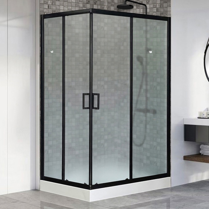 Душевой уголок Royal Bath HP 120х80 R профиль черный стекло матовое RB8120HP-C-BL-R - 0