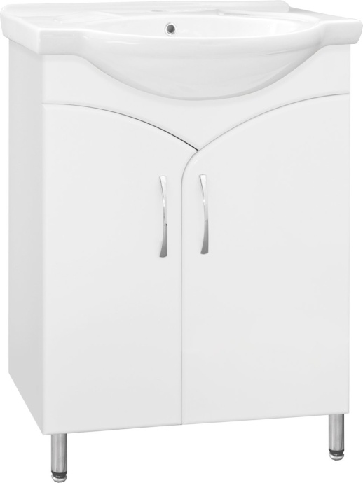 Тумба с раковиной Style Line Эко Стандарт №15 60 белая - 4