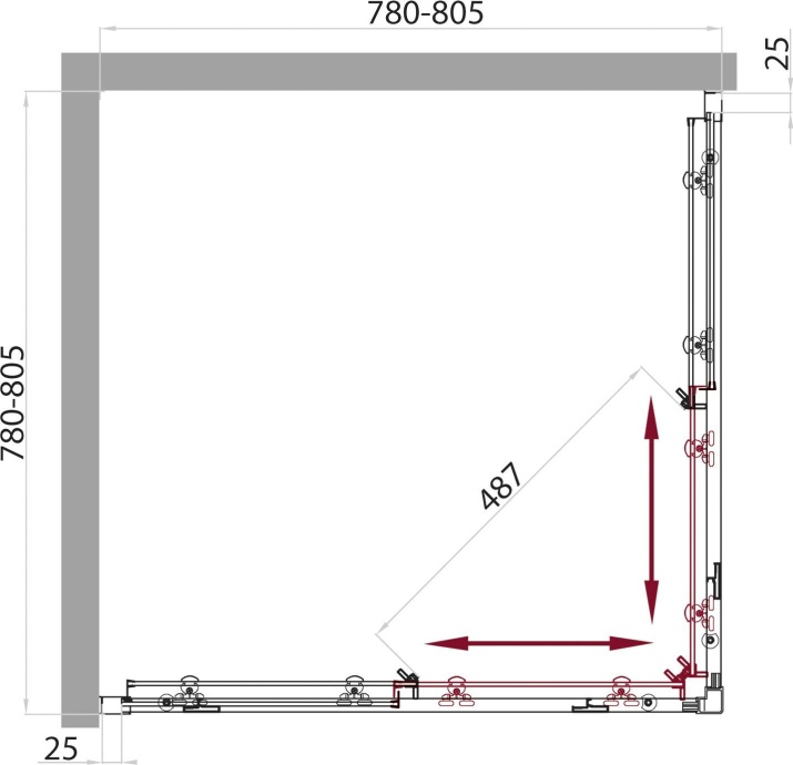 Душевой уголок BelBagno Sela A 2 80 Ch Cr SELA-A-2-80-Ch-Cr - 4
