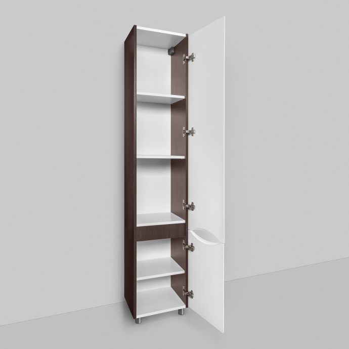 Шкаф-пенал AM.PM Like 35 R напольный, белый глянец, венге M80CSR0356VF - 1