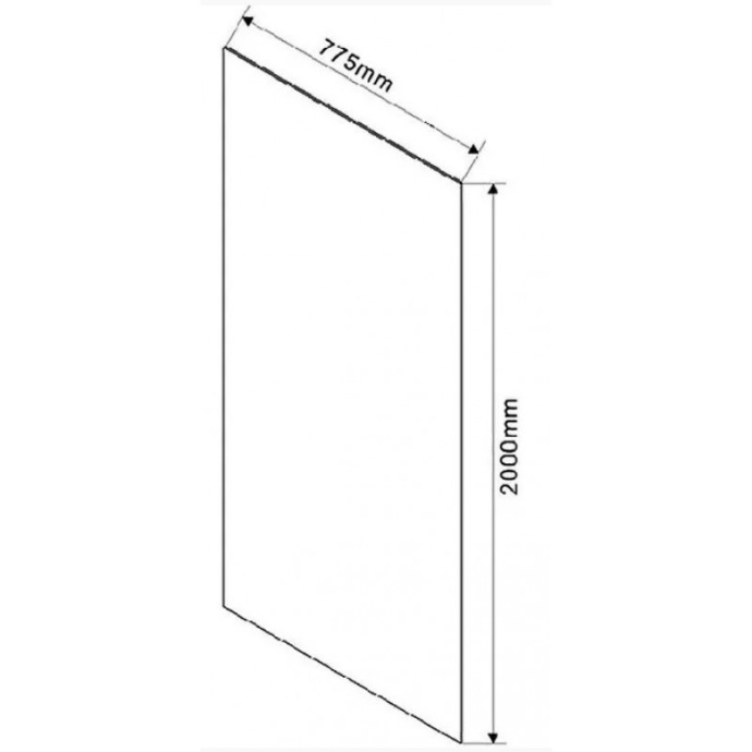 Стекло для душевой перегородки Vincea Walk-In прозрачное VSG-1W800CL - 1