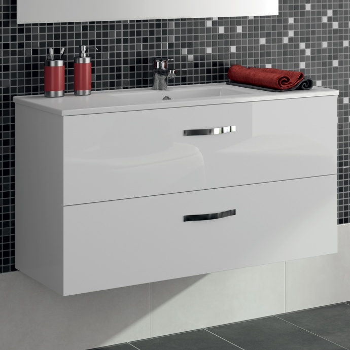 Тумба с раковиной Jacob Delafon Ola 100 белый блестящий - 0