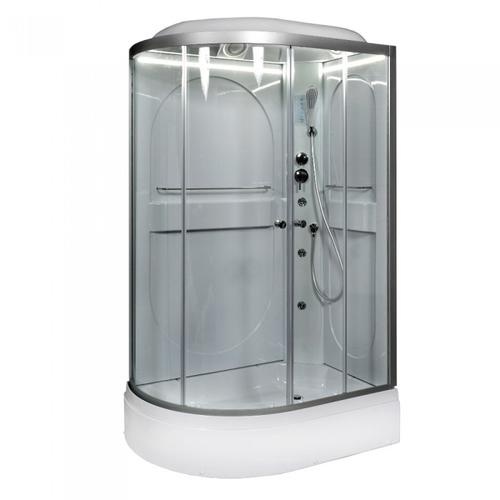 Душевая кабина Deto L 120х80 с гидромассажем, хром  L520RLED+GM - 1