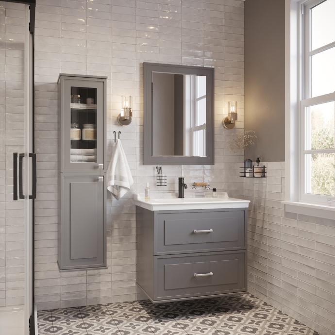 Шкаф-пенал STWORKI Хадстен L, серый С16834 - 4