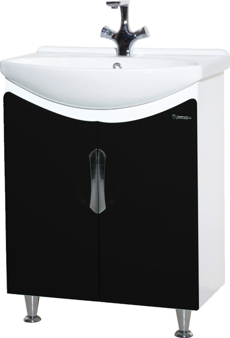 Тумба для комплекта Bellezza Лагуна 65 прямая черная 4632110240043 - 0