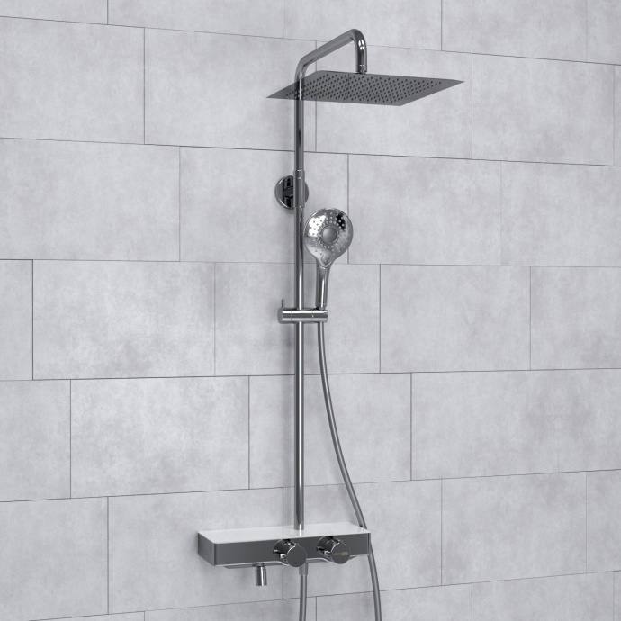 Душевая система WasserKraft 30 с термостатом хром A113.118.101.CH Thermo - 1