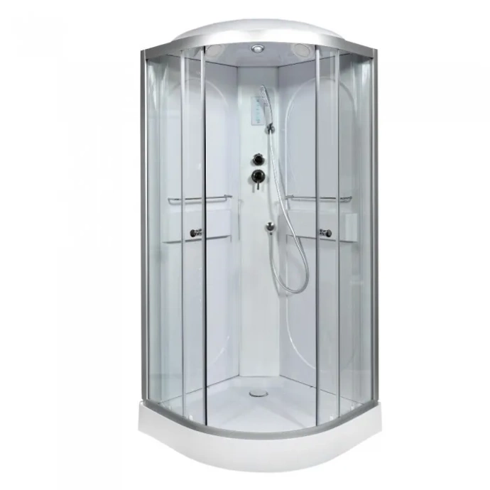 Душевая кабина Deto L 90х90 с электрикой, хром  L609EL - 0