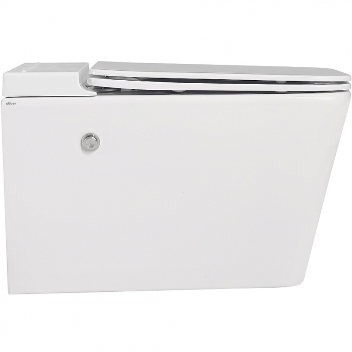 Подвесной унитаз Abber Rechteck белый с сиденьем микролифт AC1202P - 1