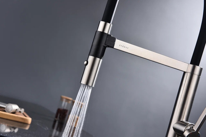 Смеситель для кухни Paulmark Leader сталь Le214101-NI - 8