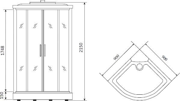 Душевая кабина Timo Eco TE-0709 - 10