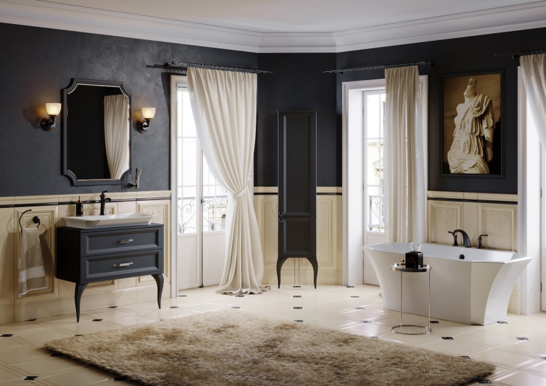 Шкаф-пенал Aqwella 5 stars LaDonna черный LAD0504BLK - 2