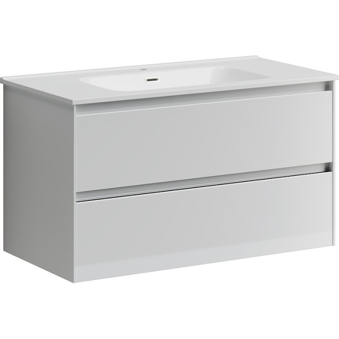 Тумба под раковину подвесная Sancos Cento 90 белая глянцевая CN90W - 0