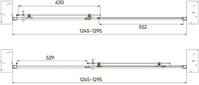 Душевая дверь Veconi Vianno 130, черный  VN72B-130-01-C4 - 3