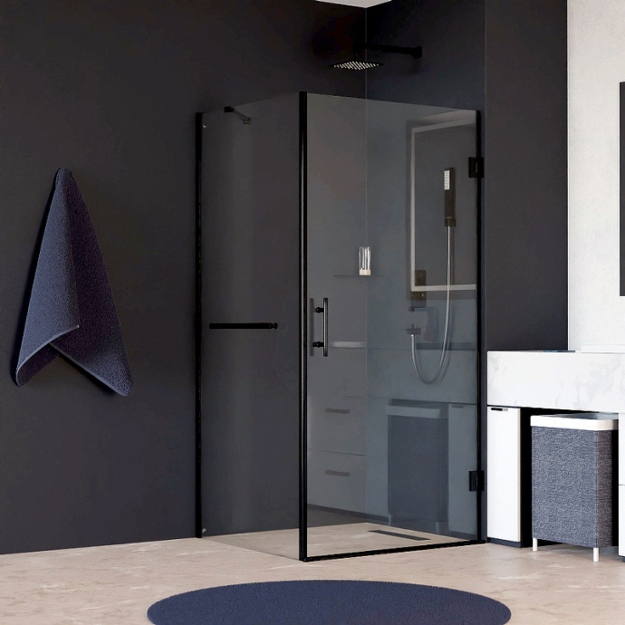 Душевой уголок RGW Hotel HO-045-1B 80х90 профиль черный стекло прозрачное 3506045189-014 - 1